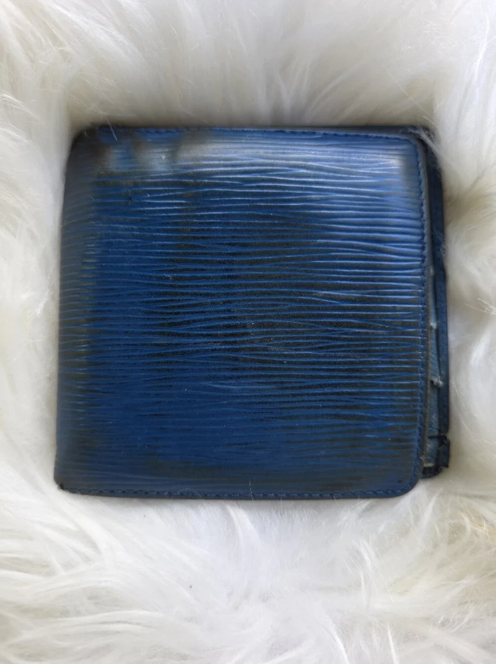 Louis Vuitton Blue Epi Leather Bifold Wallet